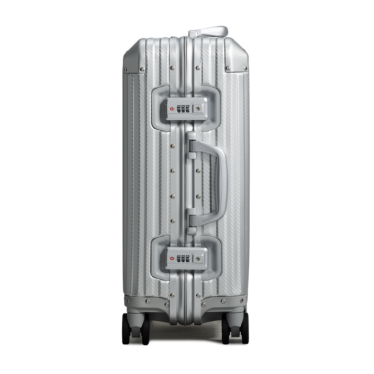 Grav™ Silver Aluminum Suitcase