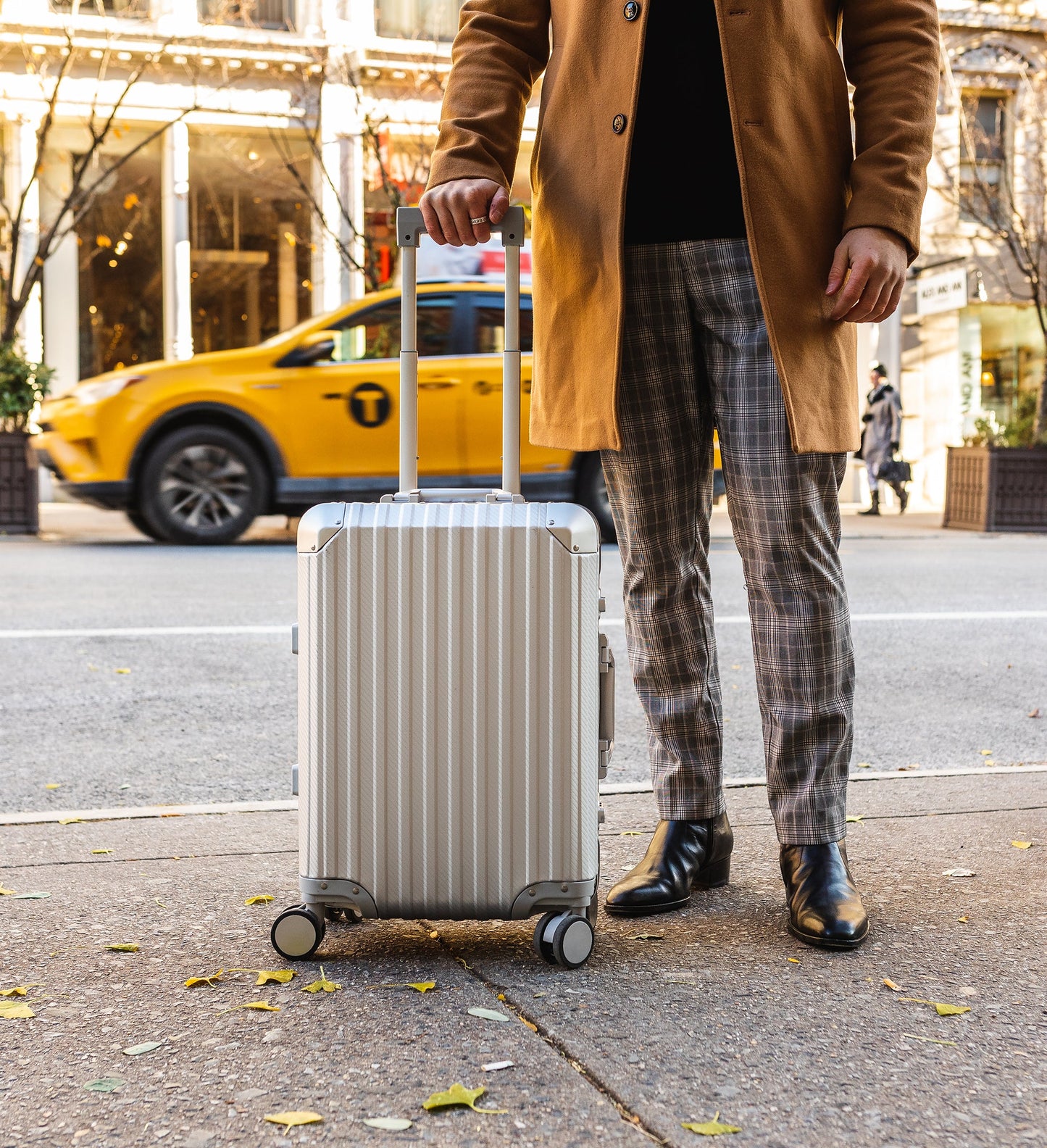 Grav™ Silver Aluminum Suitcase