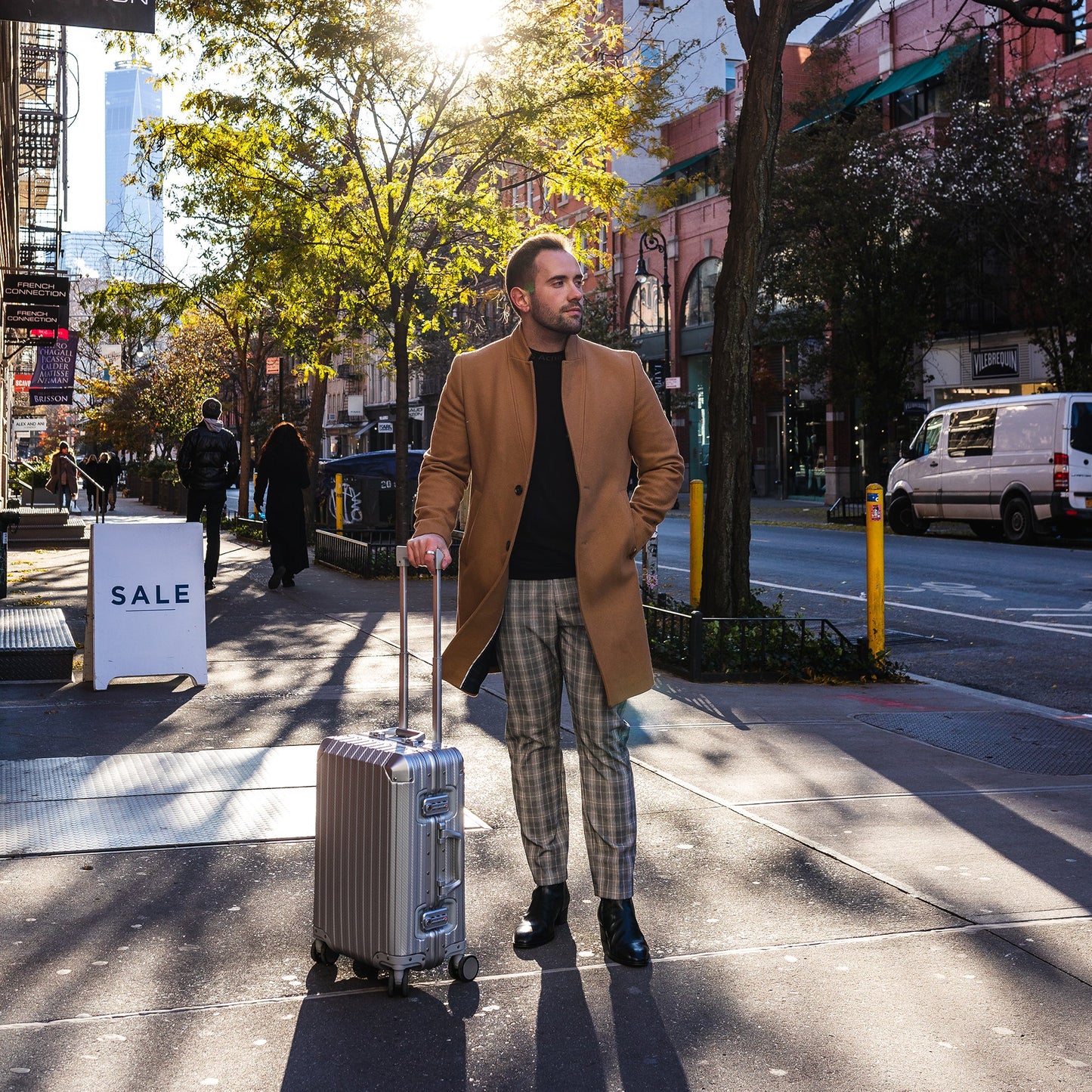 Grav™ Silver Aluminum Suitcase