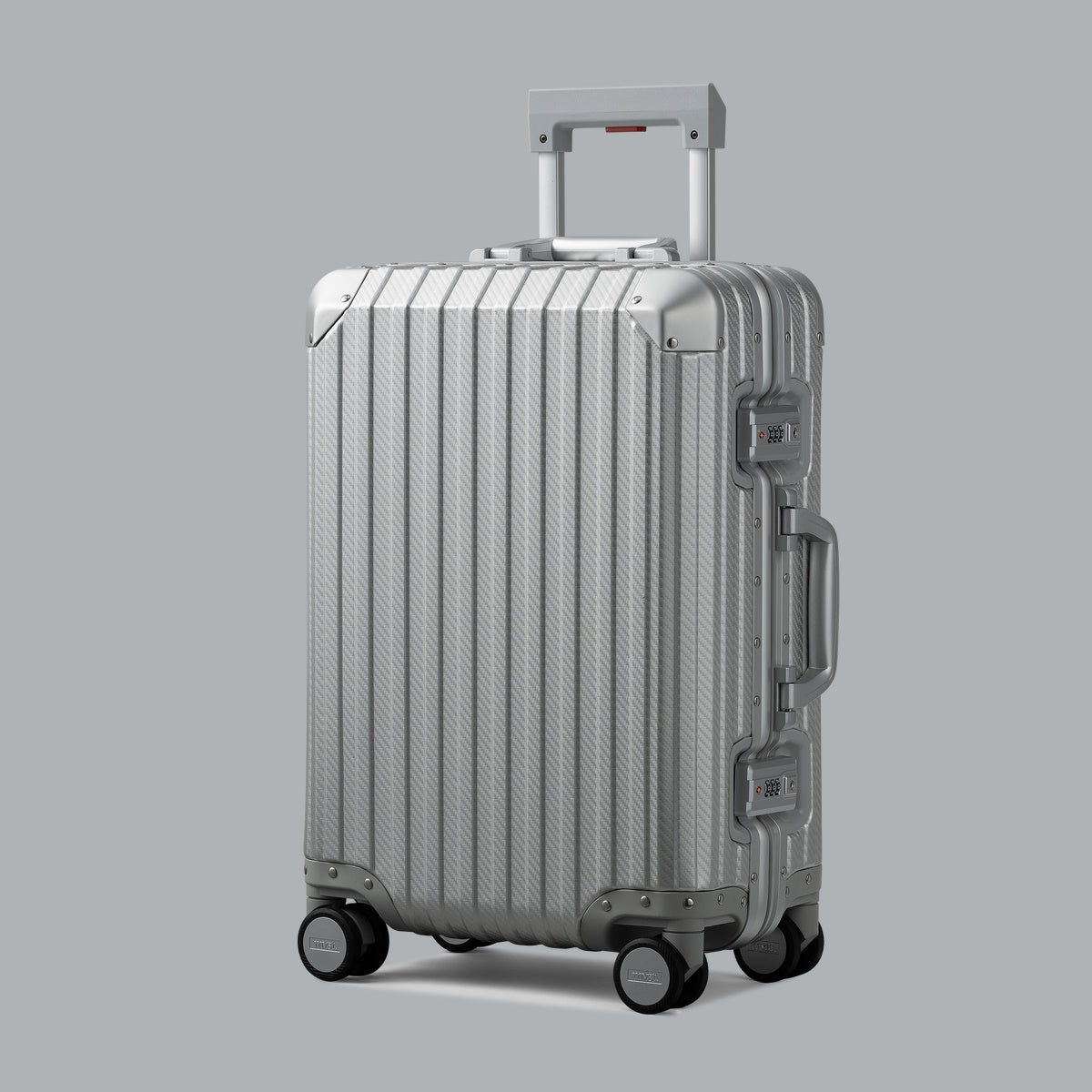 Grav™ Silver Aluminum Suitcase